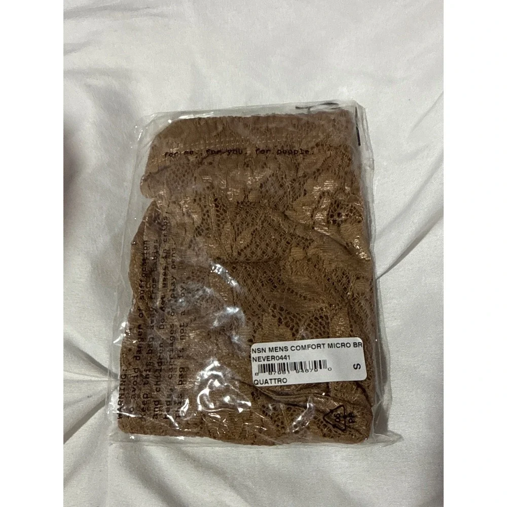 Cosabella‎ Never Say Never Comfort Micro Brief Men's Lace Underwear Brown S